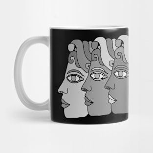 Faces in Black and White Mug